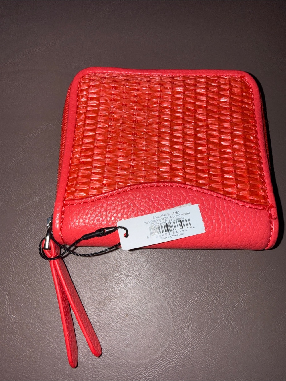 Vera Bradley small Zip Around pink Woven Women’s Wallet NWT